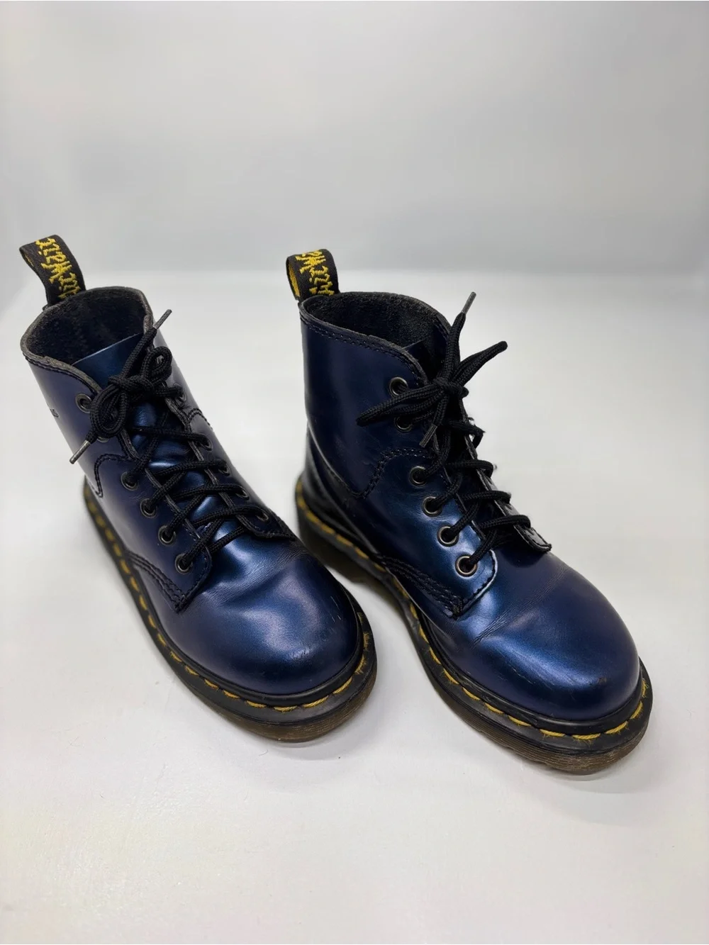 Dr. Martens Made in England 1460 Navy Blue 8-Eye Boots Kids 13